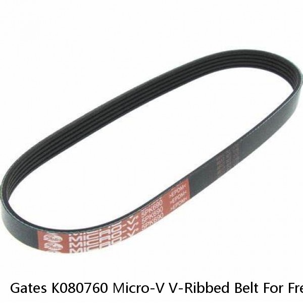 Gates K080760 Micro-V V-Ribbed Belt For Freightliner Condor 2001-2002